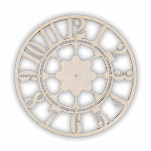 Drewniana tarcza do zegara zegar ścienny ze sklejki decoupage ozdoba dekor