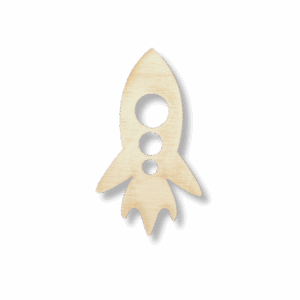 Drewniany dekor ze sklejki RAKIETA decoupage