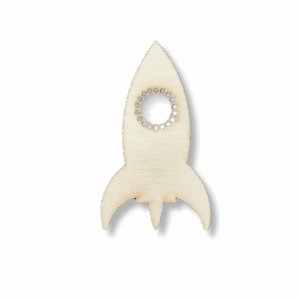 Drewniany dekor ze sklejki RAKIETA decoupage