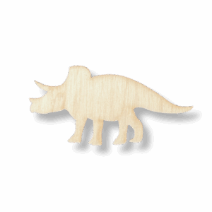 Drewniany dekor ze sklejki DINOZAUR TRICERATOPS decoupage