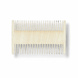 Grzebień drewniany do makramy podwójny