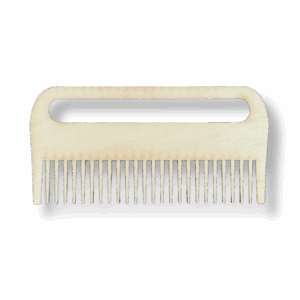 Grzebień drewniany do makramy do rozczesywania sznurka z uchwytem