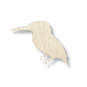 Drewniany dekor ze sklejki PTAK ZIMORODEK decoupage drewniane zwierzątka