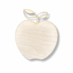 Drewniany dekor JABŁKO decoupage ozdoba scrapki ze sklejki