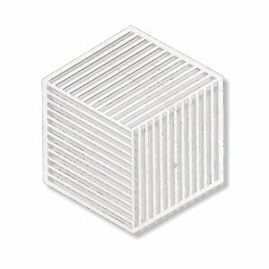 Drewniany dekor ścienny SZEŚCIOKĄT HEXAGON paski ażurowy