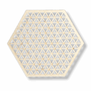 Drewniany dekor ścienny SZEŚCIOKĄT HEXAGON heksagon ażurowy  panel