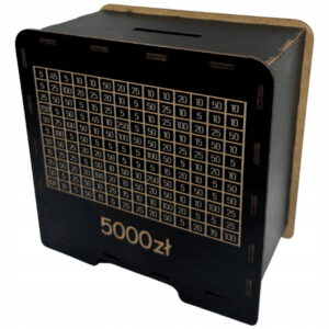 CZARNA skarbonka wykreślanka 5000 zł