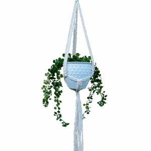 Kwietnik wiszący makrama ze sznurka boho na kwiaty