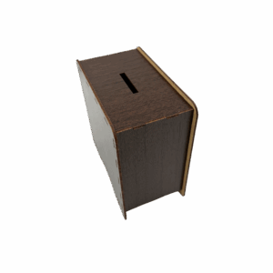 Skarbonka wykreślanka CHCĘ NAZBIERAĆ 5000 ZŁ kolor WENGE