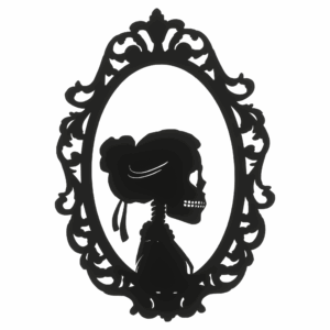 Dekor ścienny obraz ażur CZASZKINIA CZASZKA HALLOWEEN CZARNY 28