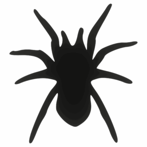 Drewniany dekor PAJĄK HALLOWEEN CZARNY decoupage ozdoba ze sklejki
