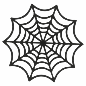 Drewniana PAJĘCZYNA DUŻA HALLOWEEN CZARNA dekor podkładka podstawka ze sklejki decoupage