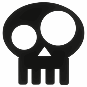 Drewniany dekor CZASZKA HALLOWEEN CZARNA decoupage ozdoba scrapki