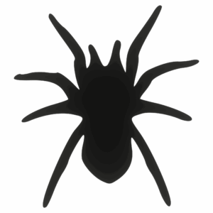 Drewniany dekor OGROMNY PAJĄK HALLOWEEN CZARNY decoupage ozdoba ze sklejki