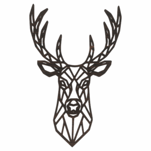 Dekoracja ścienna obraz ażurowy JELEŃ JELONEK 3D 46 cm kolor WENGE