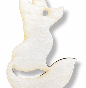 Drewniana zawieszka lis lisek ze sklejki decoupage dekor na choinkę 1szt