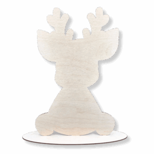 Drewniany RENIFER 30CM reniferek dekoracja stojąca dekor decoupage