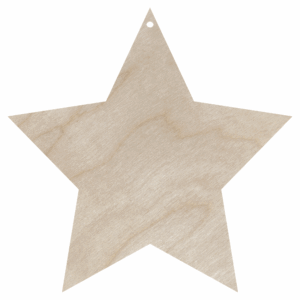 Drewniana zawieszka GWIAZDKA 15CM z otworem gwiazda dekor ze sklejki ozdoba decoupage