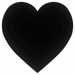 Serce CZARNE serduszka 2cm sklejka ozdoba dekor 50szt.