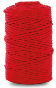 WAS Sznurek bawełniany z rdzeniem 100m 3mm CZERWONY WAS