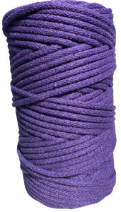 WAS Sznurek bawełniany z rdzeniem100m 5mm - fioletowy WAS