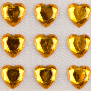 Serduszka dżety 140szt na blistrze złote