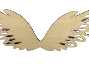 Skrzydełka skrzydła anielskie drewniane 1szt
