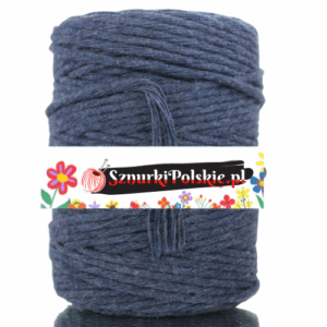 Sznurek bawełniany skręcany GRANATOWY 20m 3mm