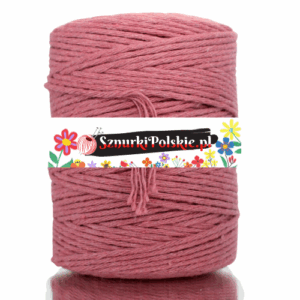 Sznurek bawełniany skręcany 150m 2mm BRUDNY RÓŻ