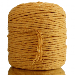 Sznurek bawełniany skręcany MUSZTARDOWY 200m 3mm