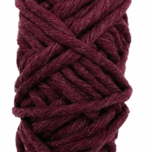 Sznurek bawełniany skręcany BORDOWY 10m 5mm