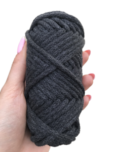 WAS Sznurek bawełniany z rdzeniem antracyt 20m 5mm WAS