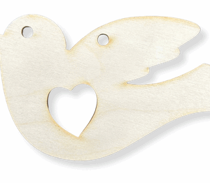 Drewniany ptak ptaszek zawieszka ze sklejki dekor decoupage ozdobny 1szt