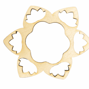 Drewniana podkładka pod kubek kwiat baza 1szt