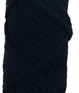 Sznurek bawełniany skręcany CZARNY 20m 3mm