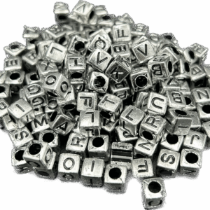 Koraliki korale literki plastikowe modułowe kostki