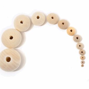 Korale kulki drewniane surowe decoupage 20mm 10szt