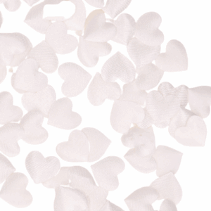 Serduszka atłasowe konfetti biel 500szt.