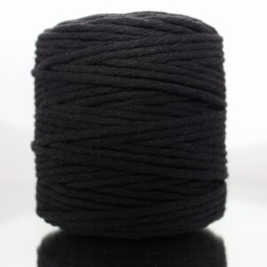 Sznurek bawełniany skręcany CZARNY 100m 5mm