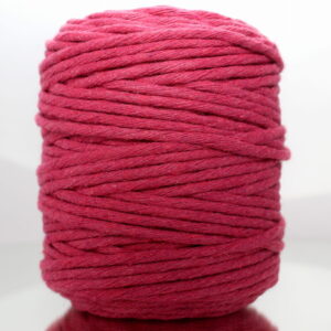 Sznurek bawełniany skręcany MALINOWY 100m 5mm