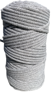 WAS Sznurek bawełniany z rdzeniem 100m 5mm - szary WAS