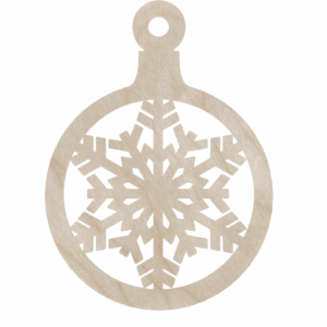 Drewniana bombka świąteczna śnieżynka ze sklejki zawieszka na choinkę dekor