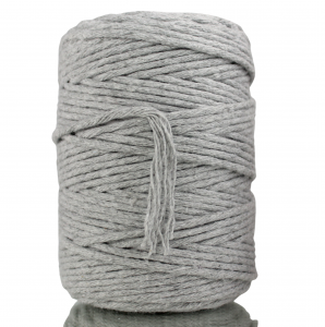 Sznurek bawełniany skręcany SZARY 100m 3mm