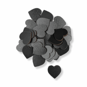 Serce CZARNE serduszka 3cm sklejka ozdoba dekor 30Sszt.