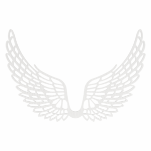 Skrzydełka skrzydła anielskie BIAŁE ażurowe
