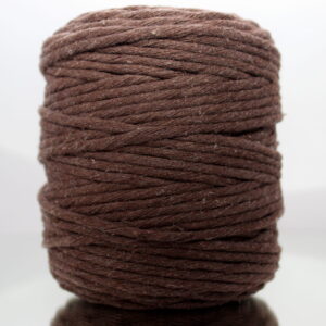 Sznurek bawełniany skręcany BRĄZOWY 100m 5mm