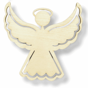 Drewniany anioł aniołek stróż ze sklejki decoupage dekor ozdoba 10