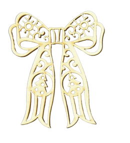 Drewniana kokarda kokardka ozdoba dekor 1szt