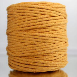 Sznurek bawełniany skręcany MUSZTARDOWY 100m 5mm