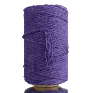 Sznurek bawełniany skręcany LAWENDOWY 60m 2mm